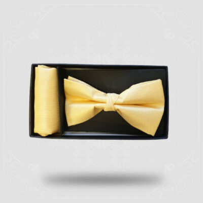 Bow Tie and Pocket Square - Yellow