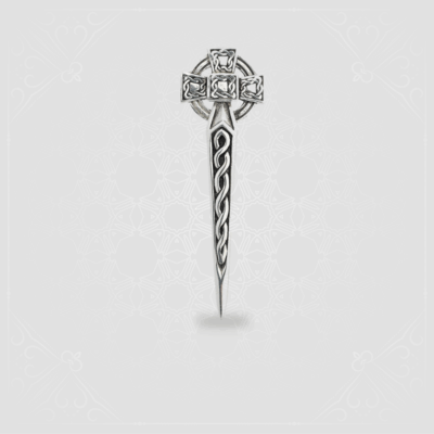 CELTIC CROSS KILT PIN - POLISHED