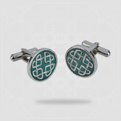 Celtic Enamel Cufflinks Emerald
