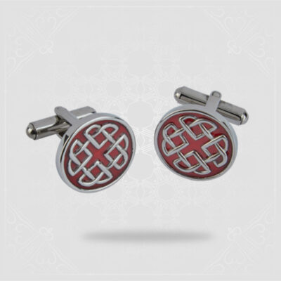 Celtic Enamel Cufflinks Red