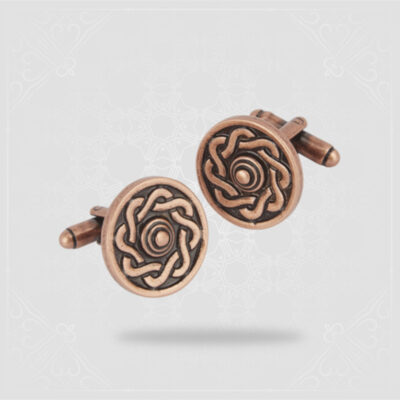 Celtic Shield Cufflinks Copper Finish