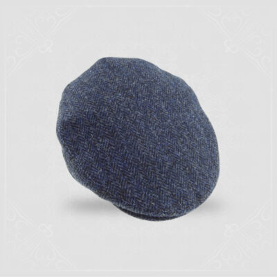 Gents Harris Tweed One Size Cap in Navy