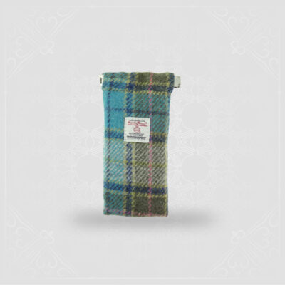 Harris Tweed Glasses Case in Turquoise Tartan