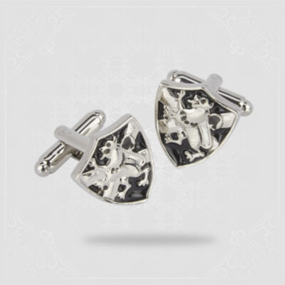 Lion Rampant & Saltire Shield Cufflinks
