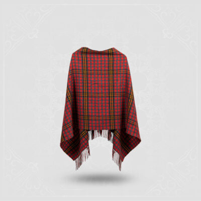 Red Red Rose Tartan Lambswool Poncho