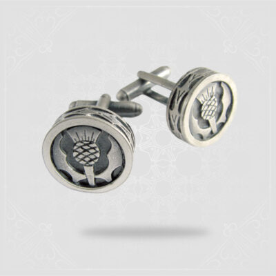 Round Thistle Matt Cufflinks