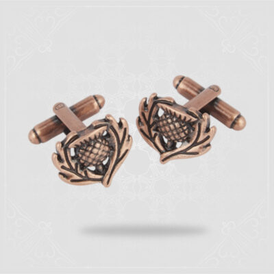 Thistle Cufflinks Copper Finish